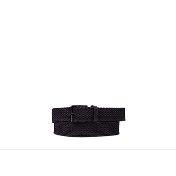 BOSS Men's Ther Leather Trim Stretch Belt Navy Size 42 0593 - Picture 1 of 1